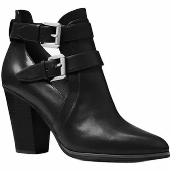 michael kors walden leather bootie